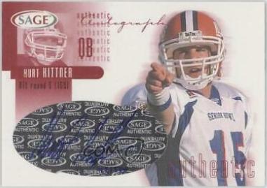 Kurt Kittner #A25 2002 Sage Autographs Football