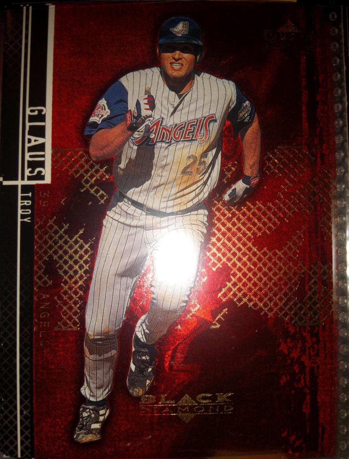 Troy Glaus #1 Baseball Cards 2000 Upper Deck Black Diamond A Piece of History Triple