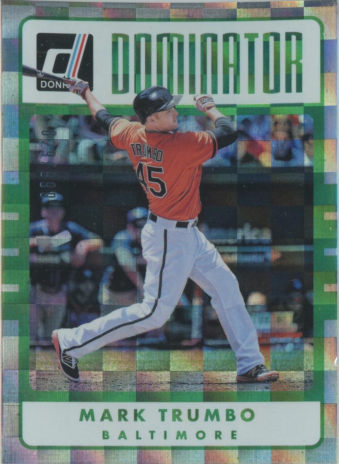 Mark Trumbo #D-7 Baseball Cards 2017 Panini Donruss Dominators