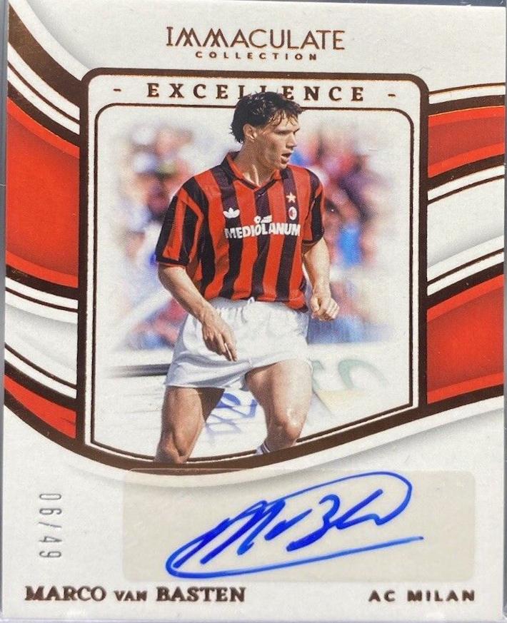 Marco Van Basten #34 Soccer Cards 2023 Panini Immaculate Excellence Autograph