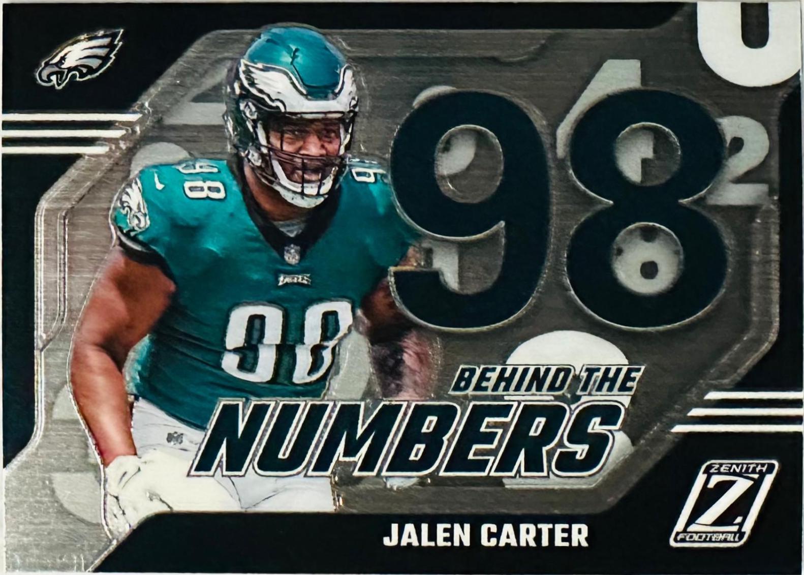 Jalen Carter #10 Football Cards 2023 Panini Zenith Behind the Numbers