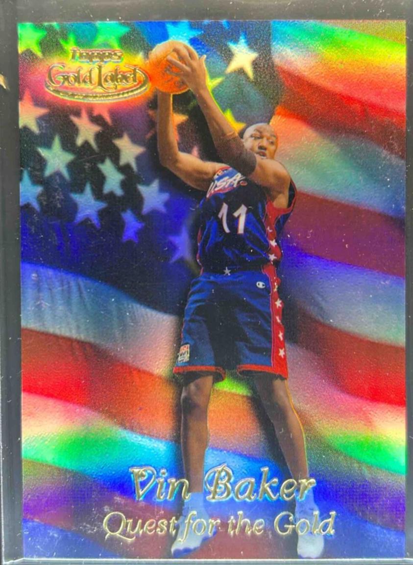 Vin Baker #Q9 Basketball Cards 1999 Topps Gold Label Quest for the Gold