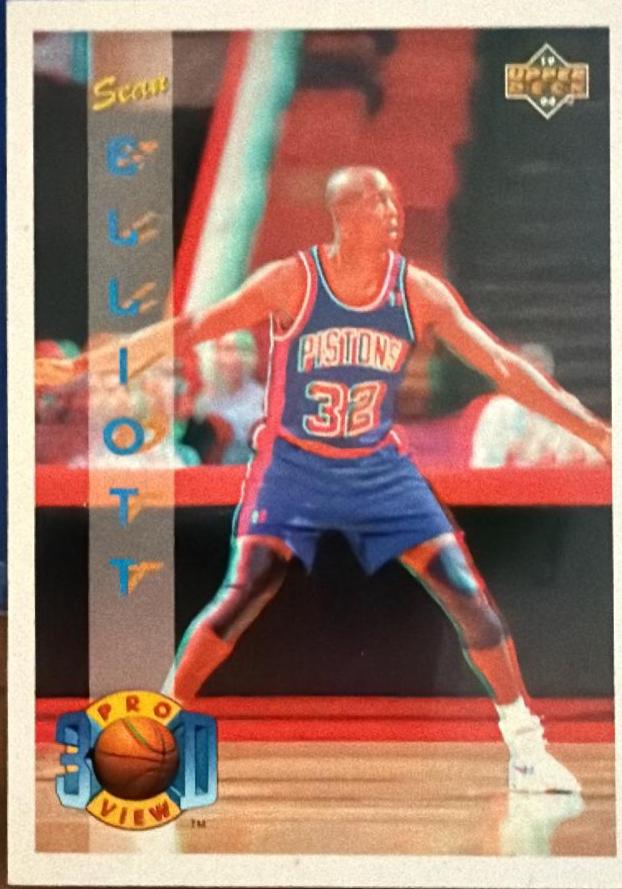 Sean Elliott #65 1993 Upper Deck Pro View 3 D Basketball