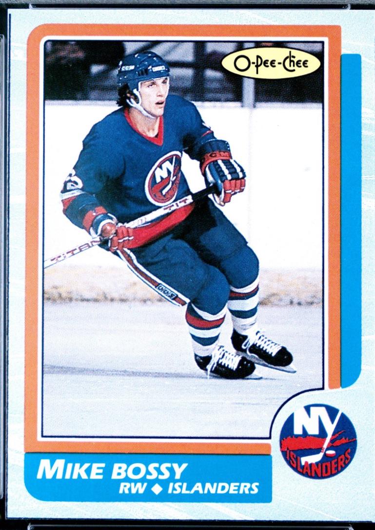 Mike Bossy #B 1986 O Pee Chee Box Bottoms Hand Cut Hockey