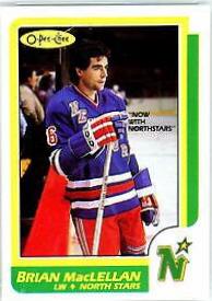 Brian MacLellan #33 Hockey Cards 1986 O-Pee-Chee