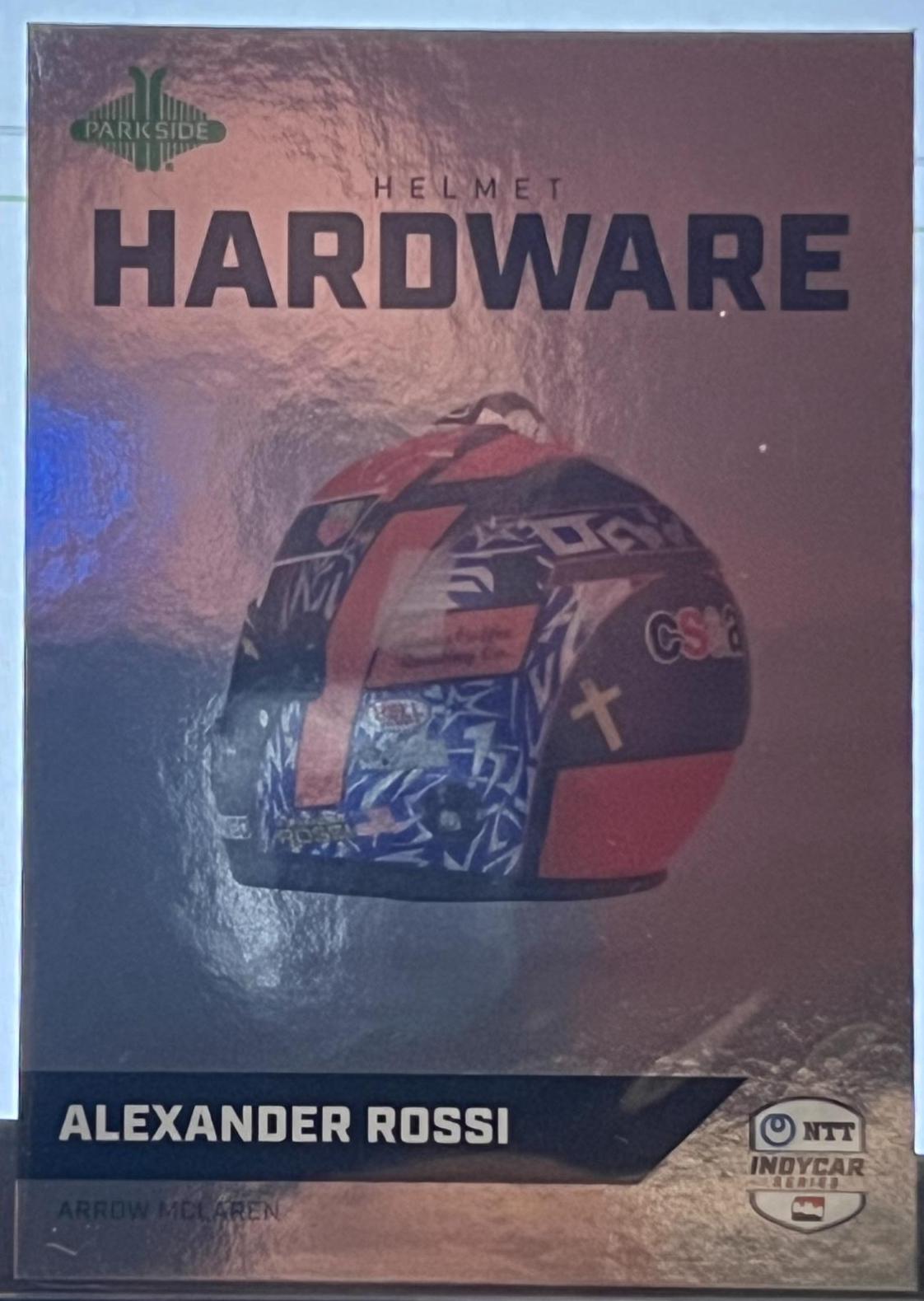 Alexander Rossi #HH-AR Racing Cards 2024 Parkside NTT IndyCar Helmet Hardware