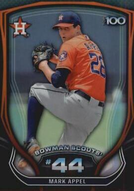 Mark Appel #BTP44 Baseball Cards 2015 Bowman Scout's Top 100