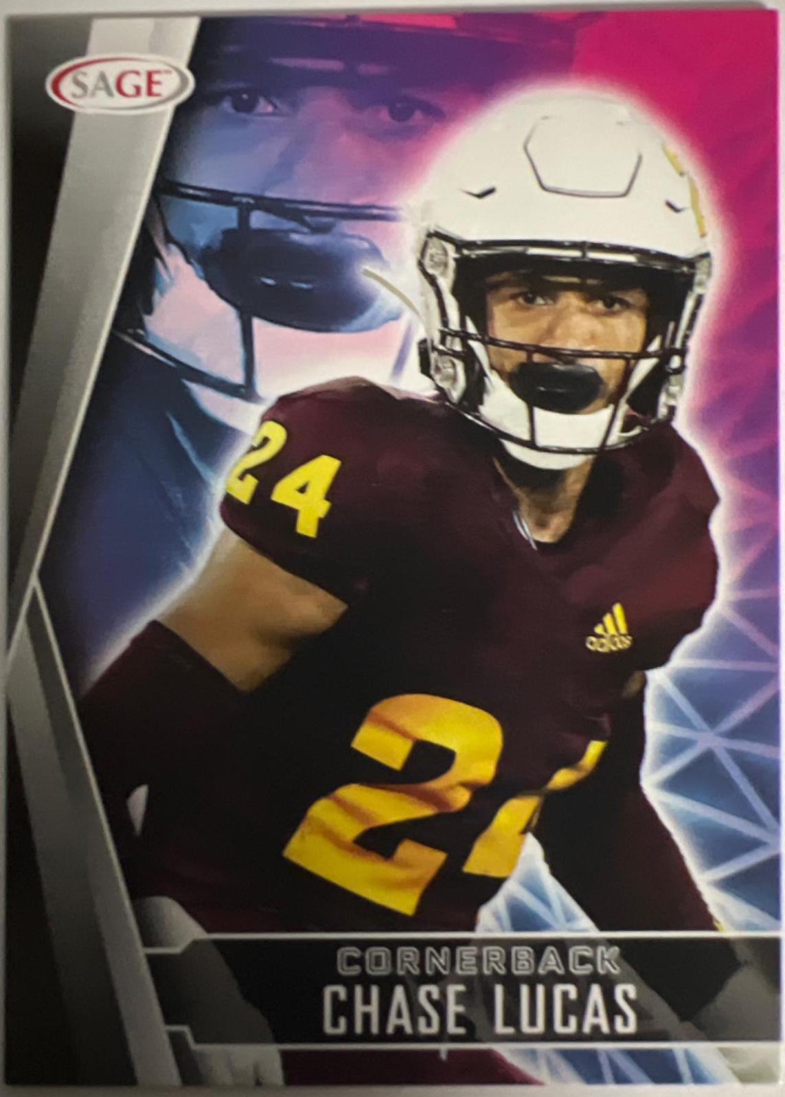 Chase Lucas #6 Football Cards 2022 Sage Hit