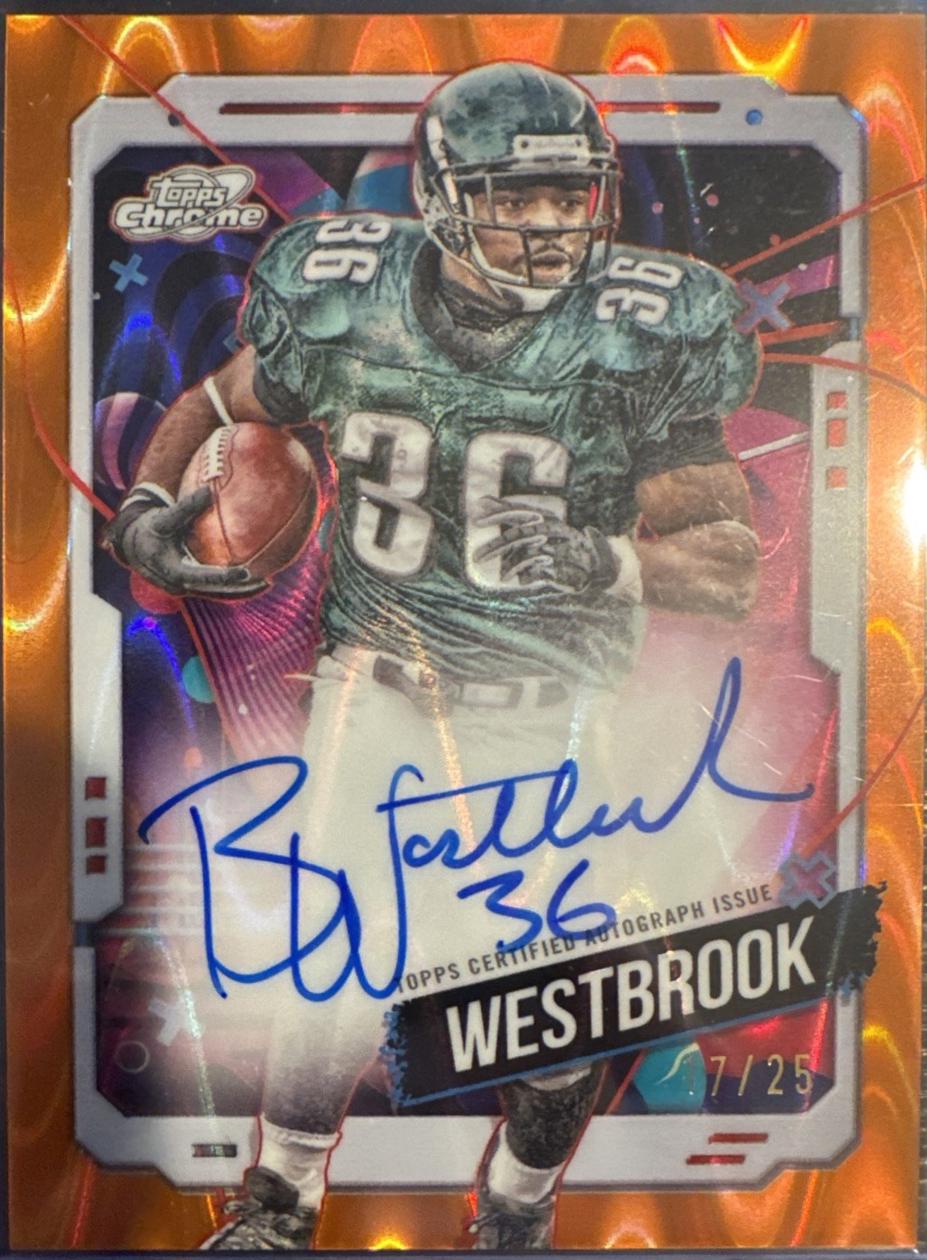 Brian Westbrook [Orange Galactic Refractor] #CCA-BW