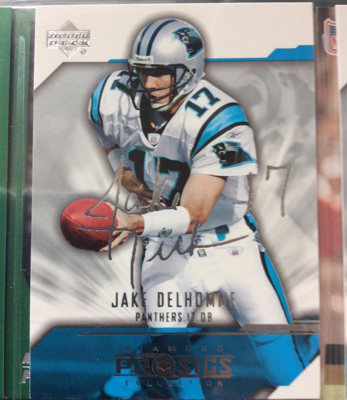 Jake Delhomme #14 Football Cards 2004 Upper Deck Diamond Pro Sigs