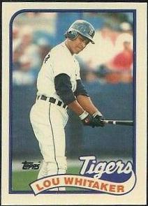 Lou Whitaker #320 Baseball Cards 1989 Topps Tiffany