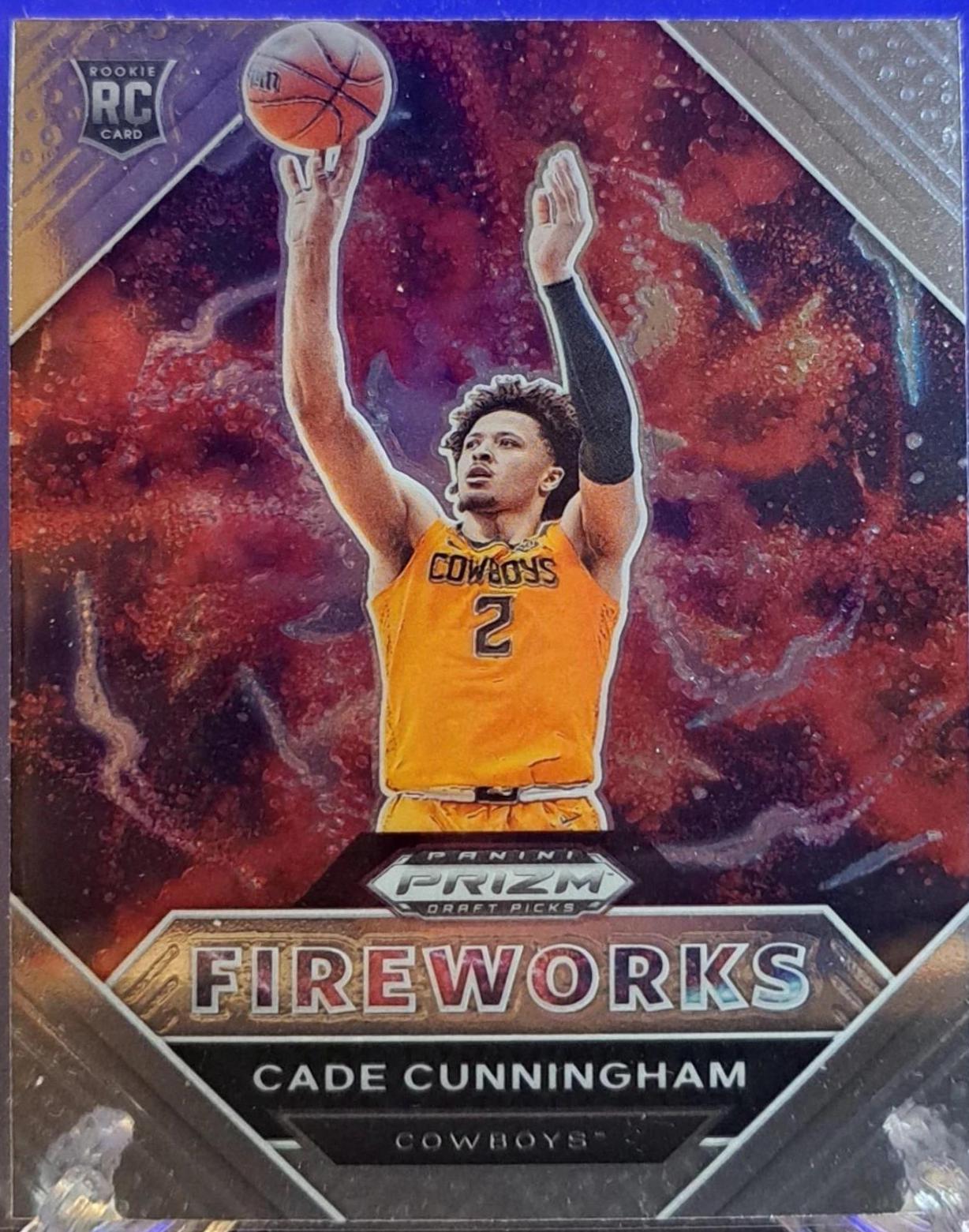 Cade Cunningham #1 Basketball Cards 2021 Panini Prizm Draft Picks Fireworks