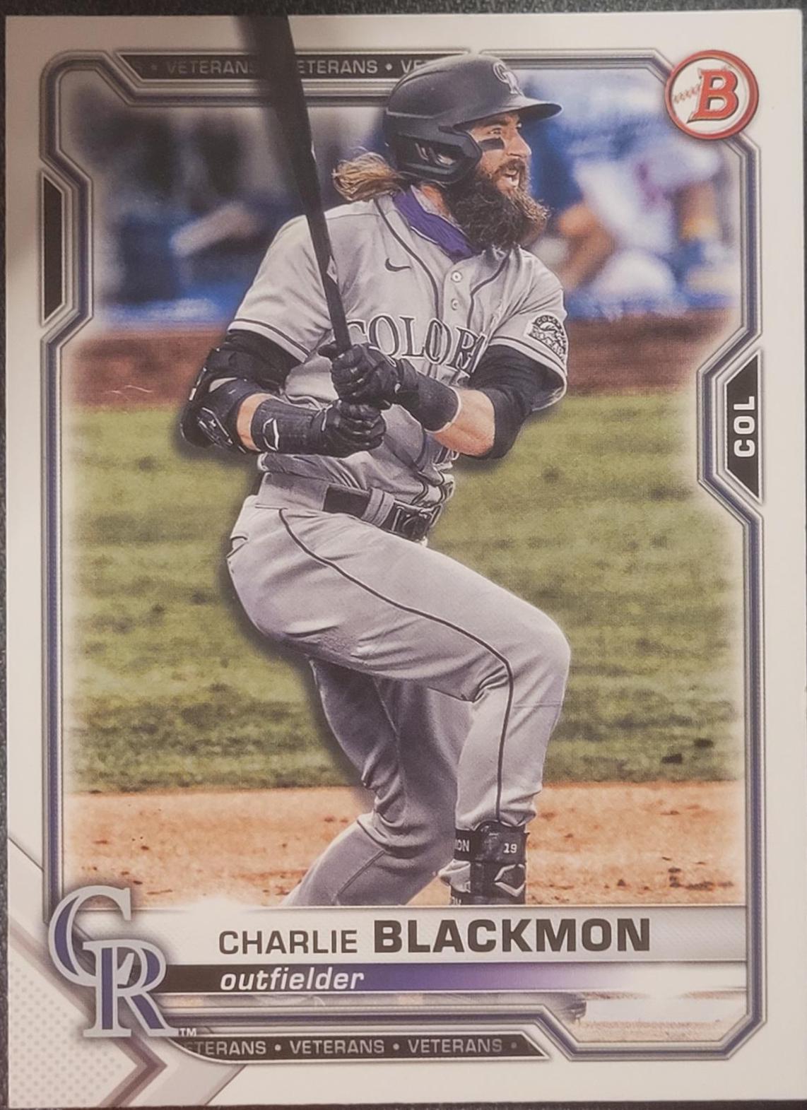 Charlie Blackmon #4 Baseball Cards 2021 Bowman