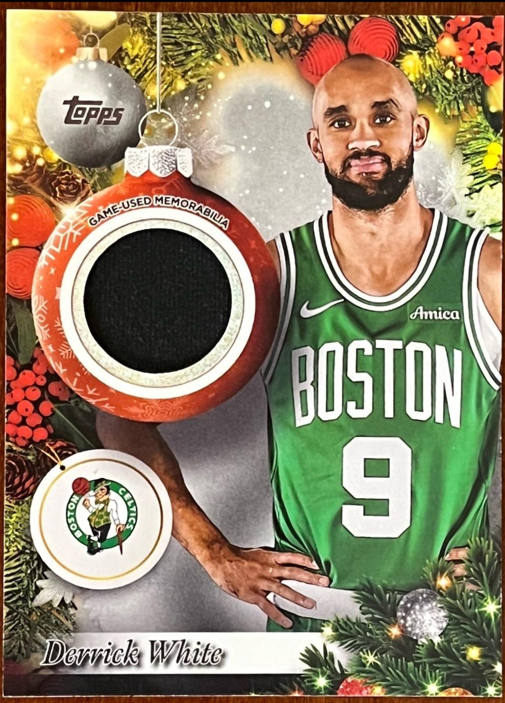 2025 Topps Holiday Player Relic Derrick White #PR-DW card