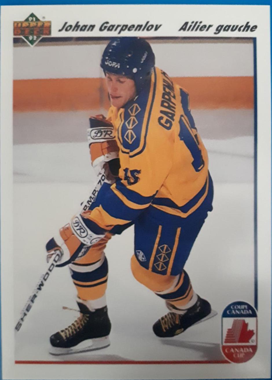 johan garpenlov #28 Hockey Cards 1991 Upper Deck French
