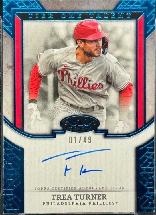 Trea Turner #T1TA-TT Prices | 2024 Topps Tier One Talent Autograph 