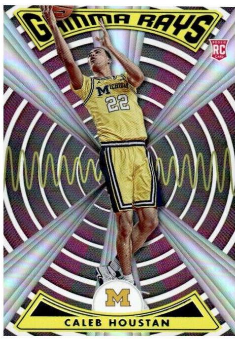 Caleb Houstan #ZG-CHO Basketball Cards 2022 Panini Chronicles Draft Picks Gamma Rays