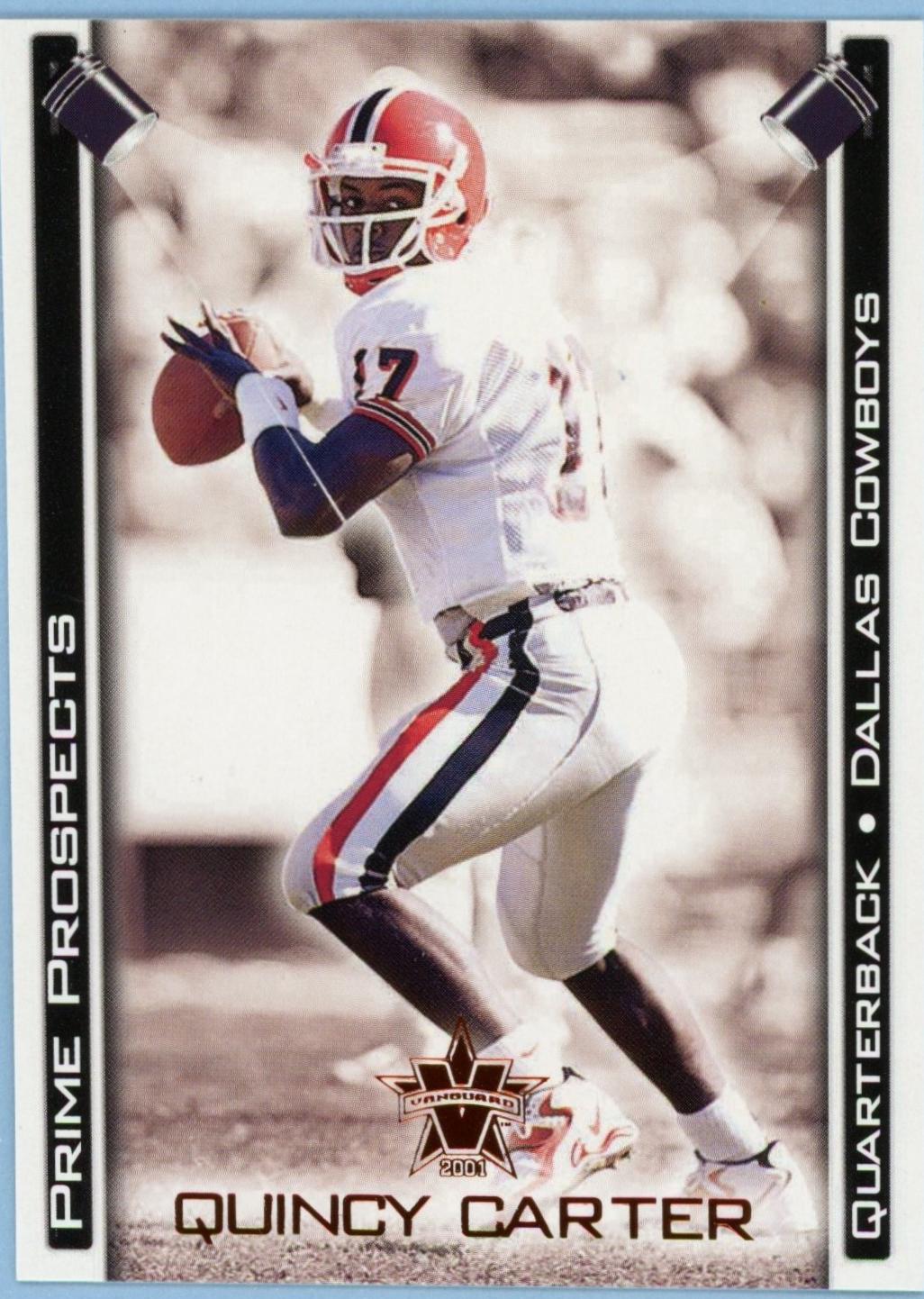 Quincy Carter #10 Football Cards 2001 Pacific Vanguard Prime Prospects