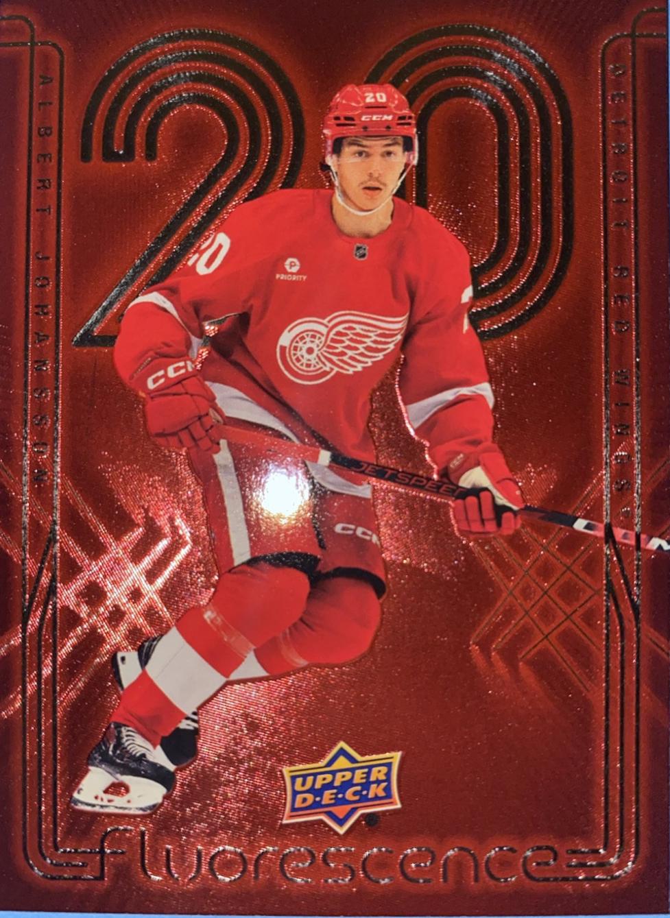 Albert Johansson #F-6 Hockey Cards 2024 Upper Deck Flurorescence Red