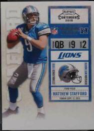 Matthew Stafford #32 Football Cards 2010 Playoff Contenders