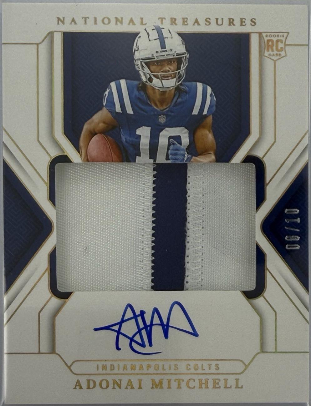 Adonai Mitchell [Premium Gold Patch Autograph] #163