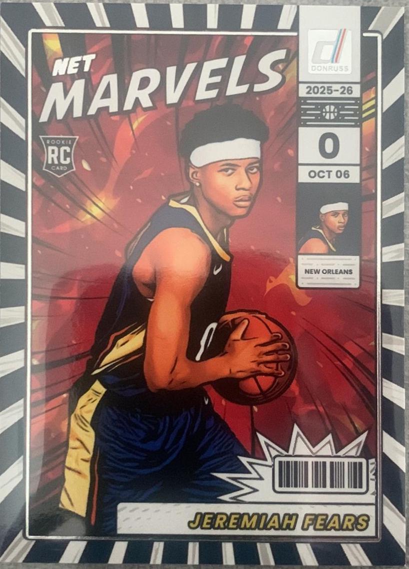 Jeremiah Fears #18 2025 Panini Donruss Net Marvels Basketball