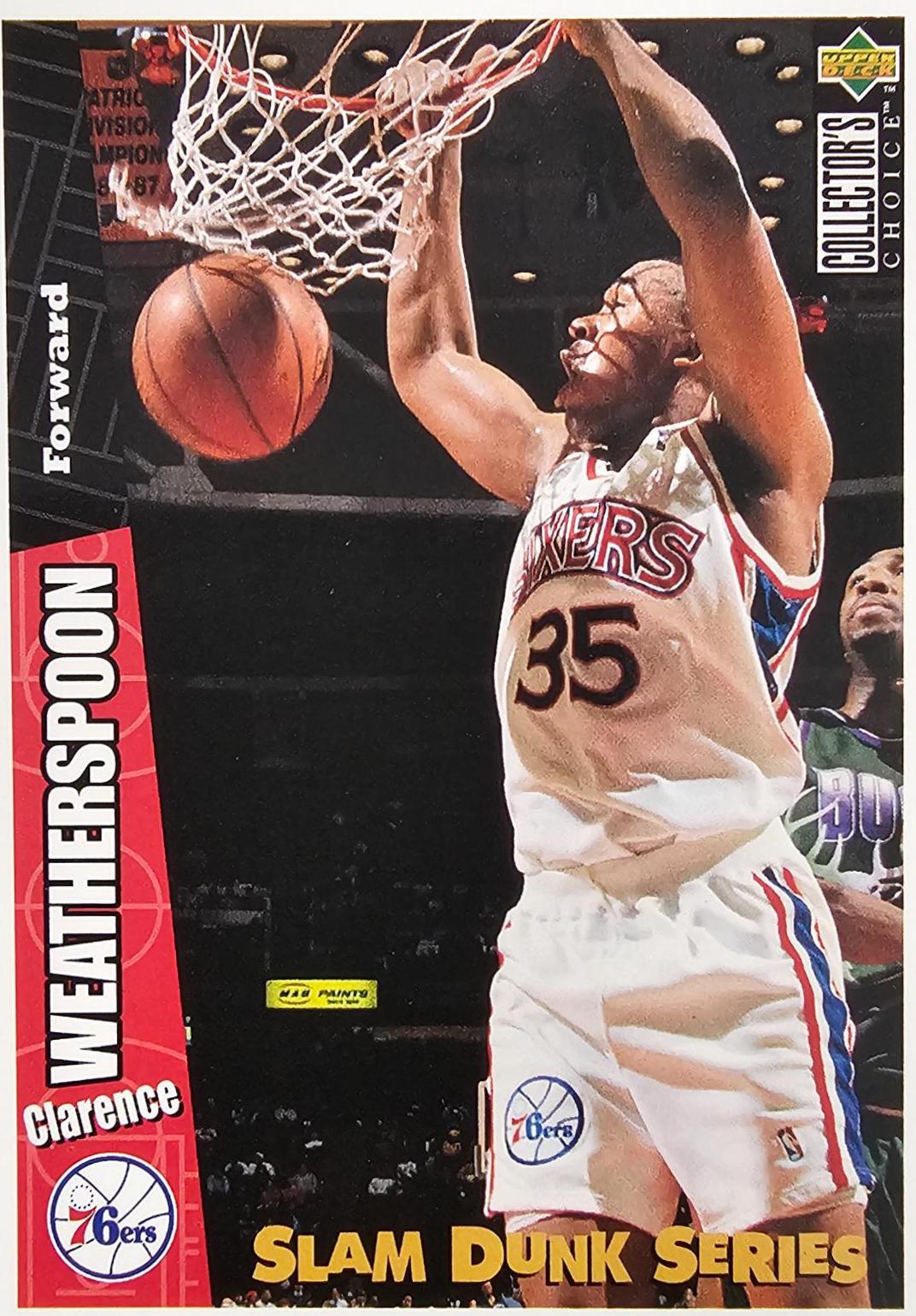 Clarence Weatherspoon #25 Basketball Cards 1996 Collector's Choice Slam Dunk Series