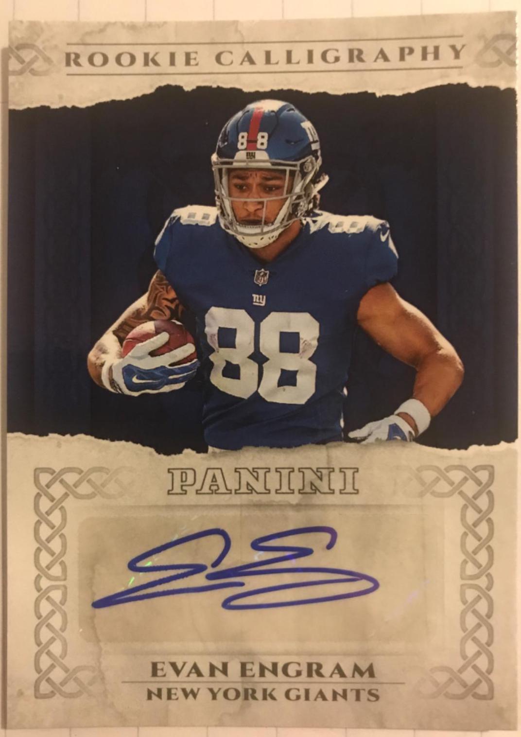 Evan Engram #RC-EE Football Cards 2017 Panini Rookie Calligraphy