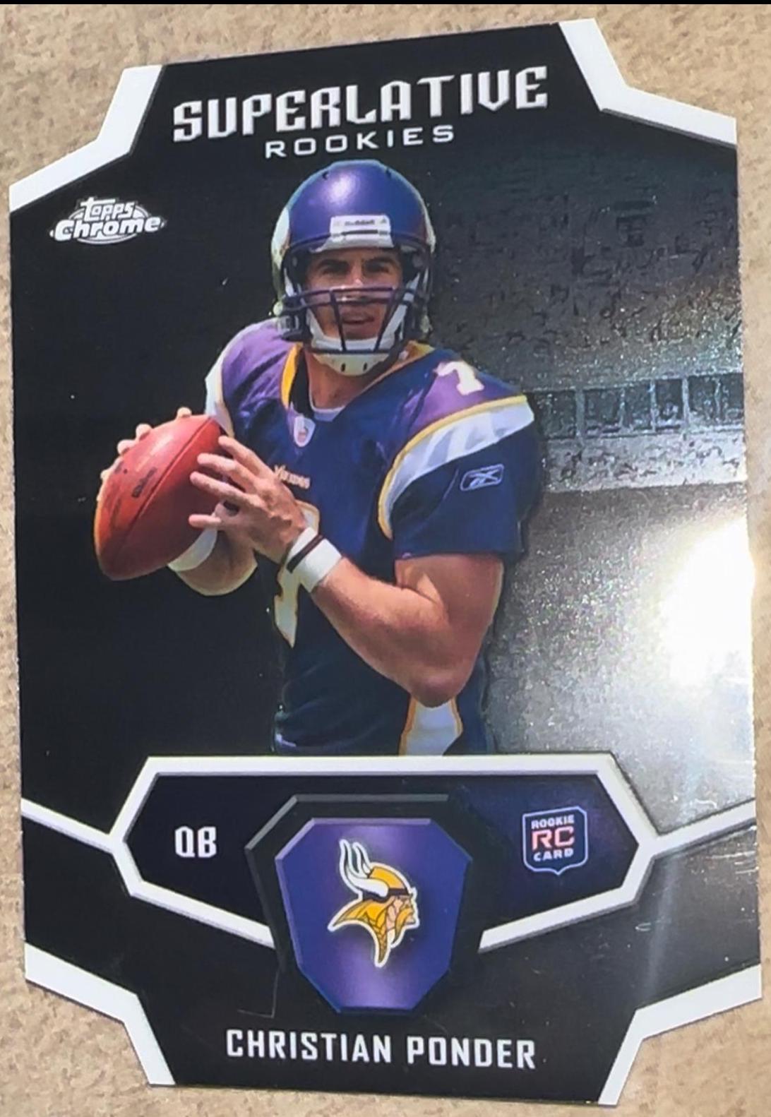 Christian Ponder #SR-CP Football Cards 2011 Topps Chrome Superlative Rookies