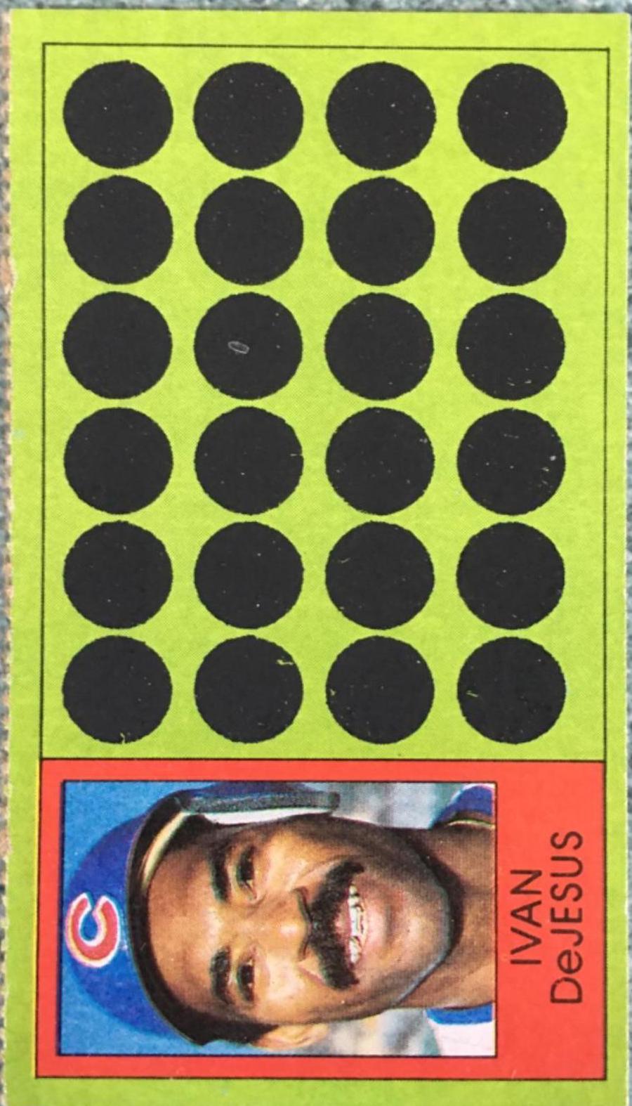 Ivan DeJesus #94 1981 Topps Scratch Offs Baseball