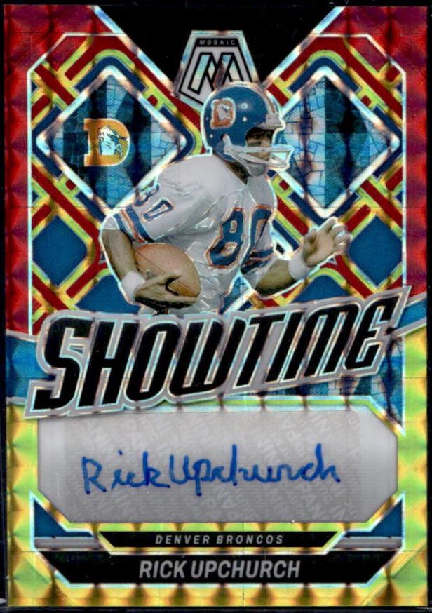 Rick Upchurch [Choice Fusion Red and Yellow] #SS-RUH Football Cards 2024 Panini Mosaic Showtime Signature