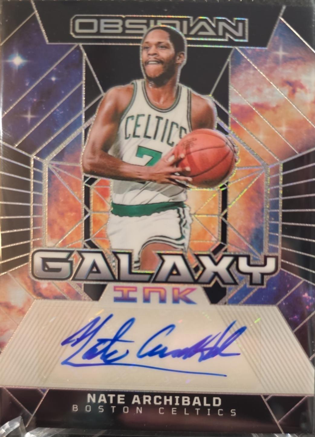 Nate Archibald #GI-ARC Basketball Cards 2023 Panini Obsidian Galaxy Ink