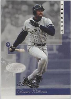 Bernie Williams #17 Baseball Cards 1996 Leaf Signature