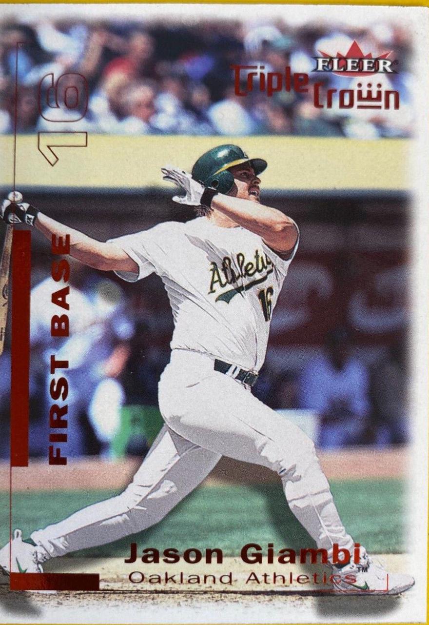 Jason Giambi #4 Baseball Cards 2001 Fleer Triple Crown