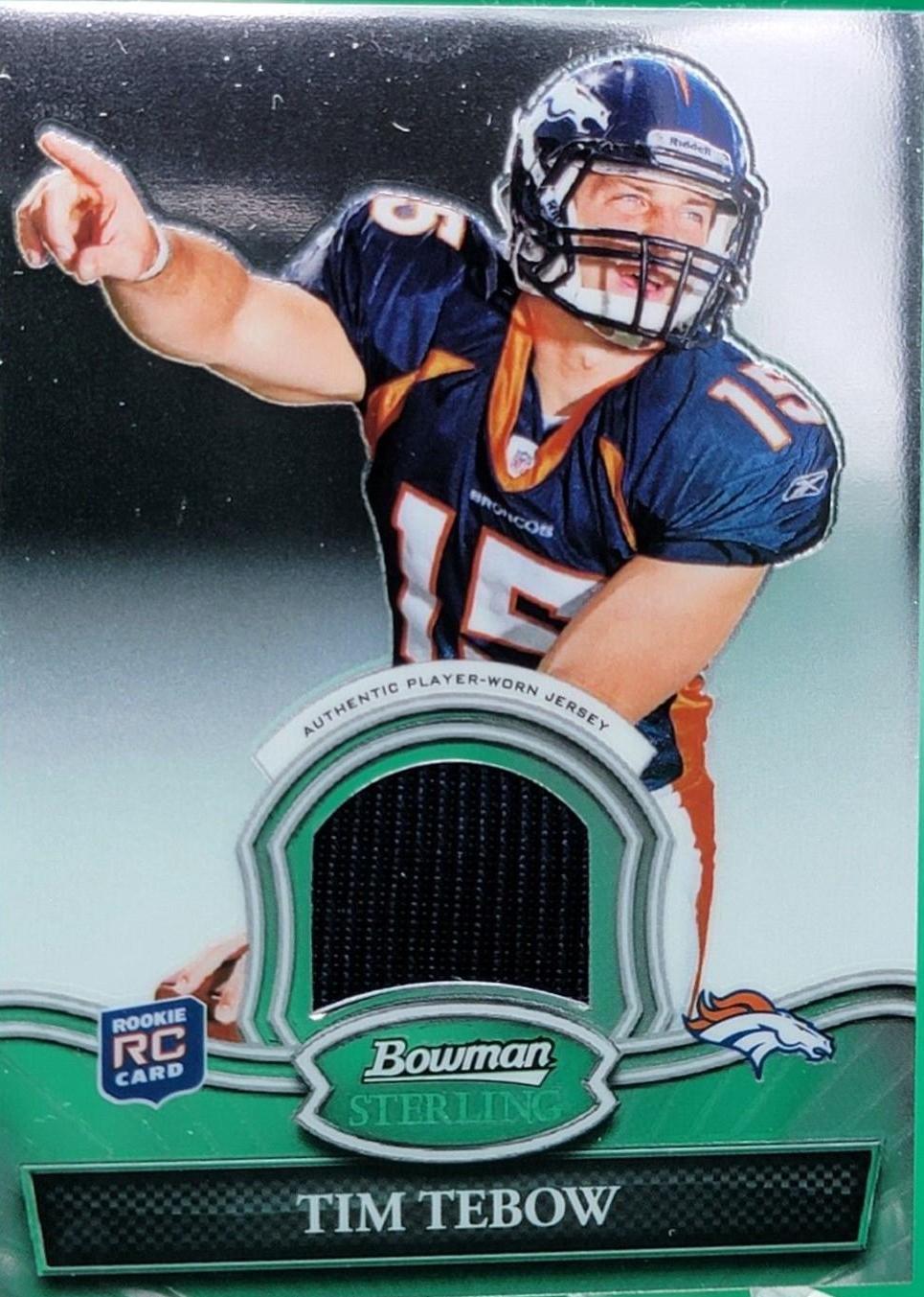 Tim Tebow #BSR-TT Football Cards 2010 Bowman Sterling Relics