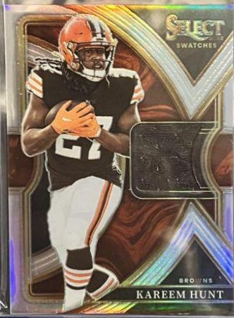 Kareem Hunt #SS-15 Football Cards 2022 Panini Select Swatches Prizm