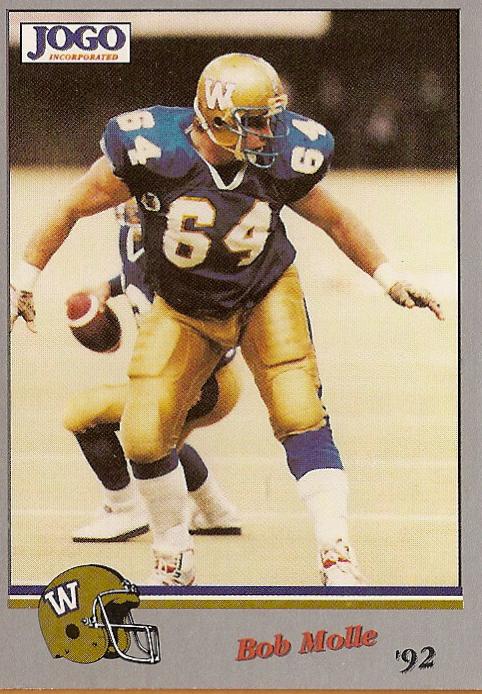 Bob Molle #117 1992 Jogo Cfl Football