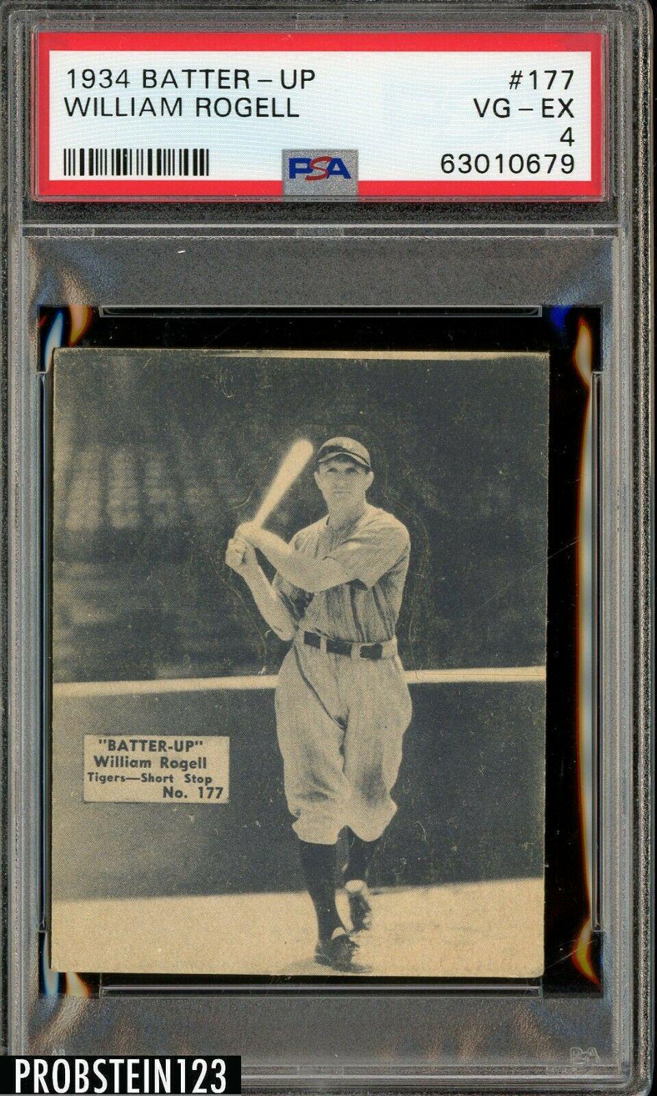 William Rogell #177 1934 Batter Up Baseball