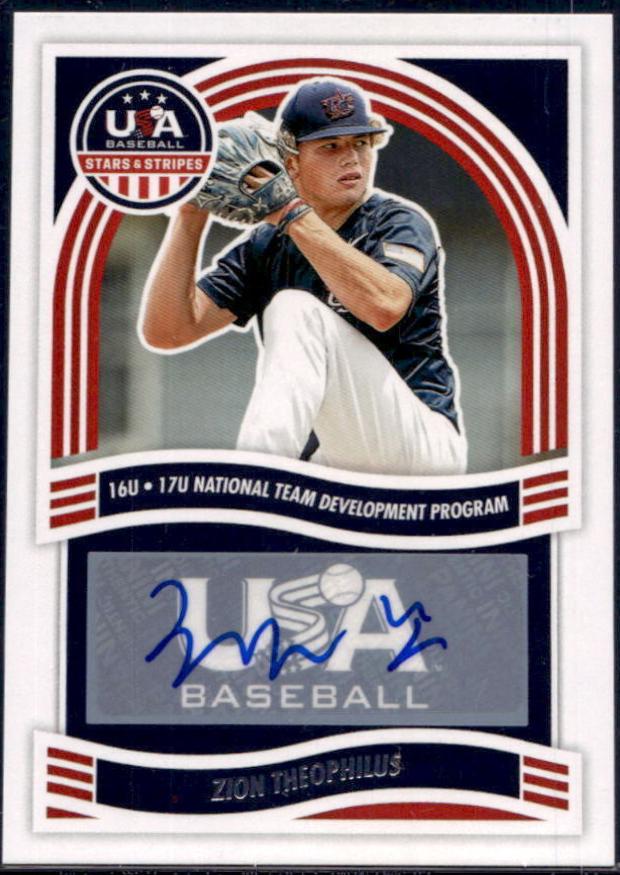 Zion Theophilus #NTS-ZT 2024 Panini Stars & Stripes 16u17u National Team Signature Baseball