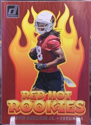 Marvin Harrison Jr. #RHR-MJJ Football Cards 2024 Panini Donruss Red Hot Rookies