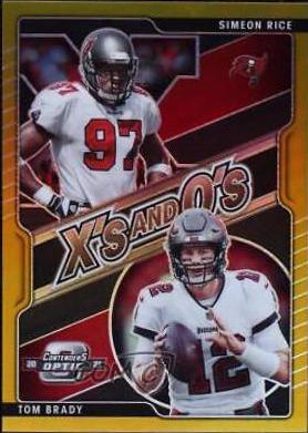 Simeon Rice, Tom Brady [Gold] #XO-30