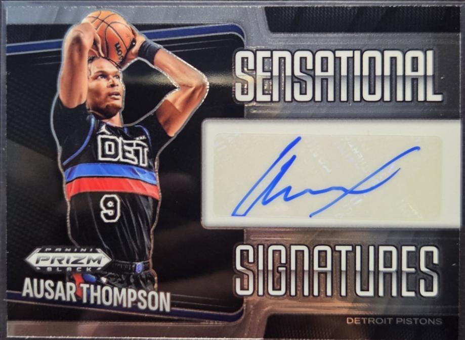 Ausar Thompson #67 2024 Panini Prizm Black Sensational Signature Basketball