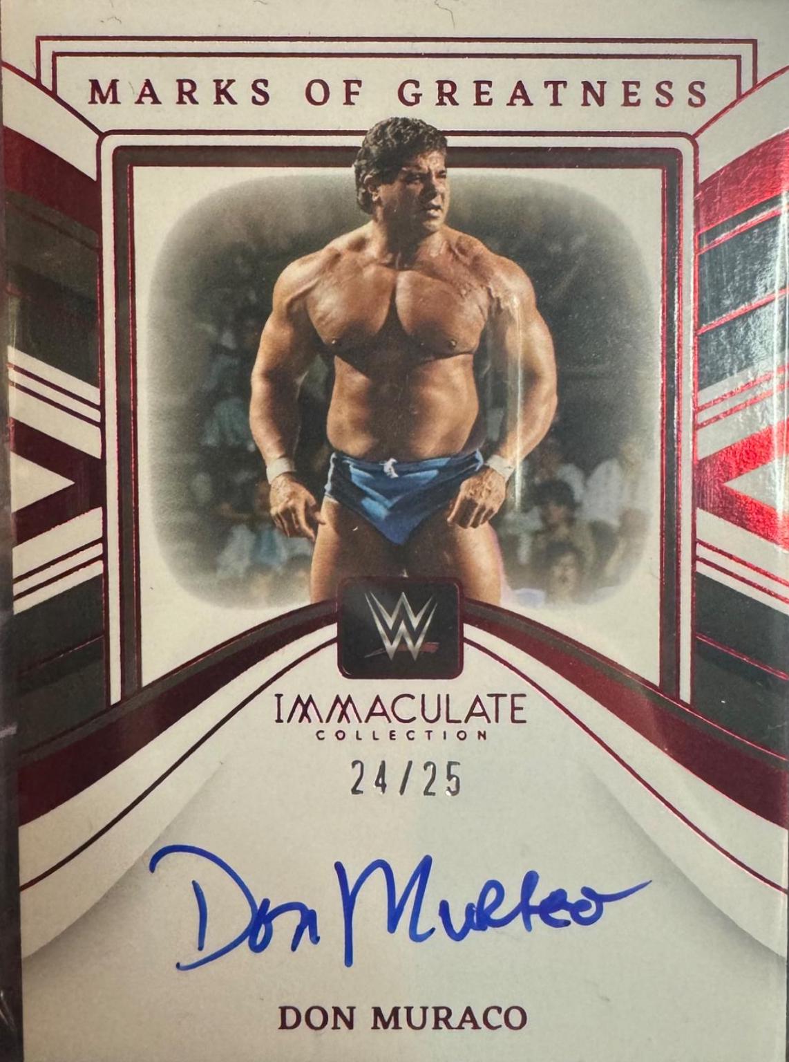 Don Muraco #MG-DMR Wrestling Cards 2023 Panini Immaculate WWE Marks of Greatness