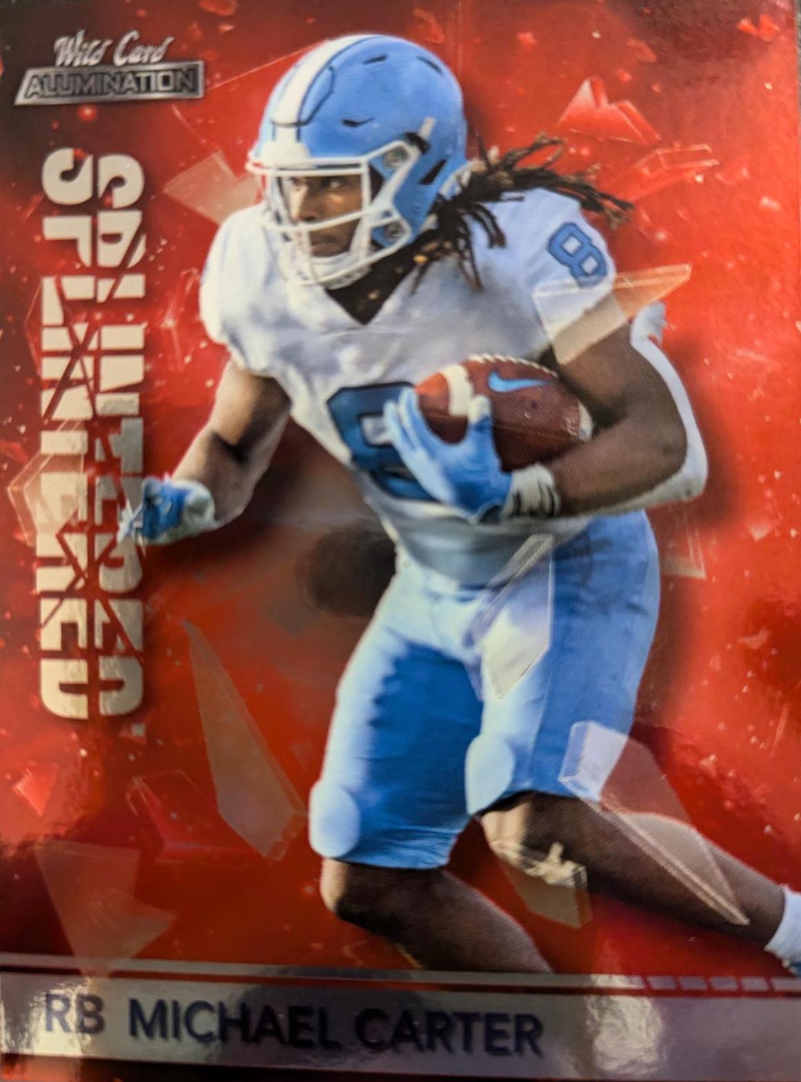 Michael Carter #SP22 Football Cards 2021 Wild Card Alumination Splintered