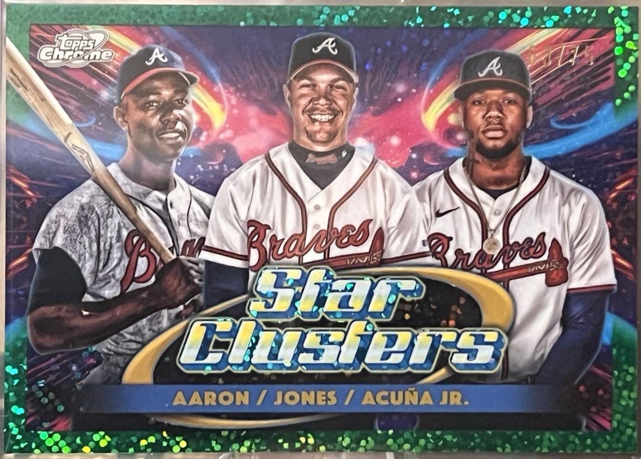 Ronald Acuna Jr. / Chipper Jones / Hank Aaron [Green] #TSC-7