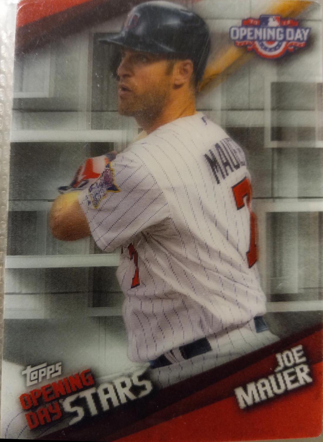 Joe Mauer #0ds-20 Baseball Cards 2015 Topps Opening Day Stars 3D