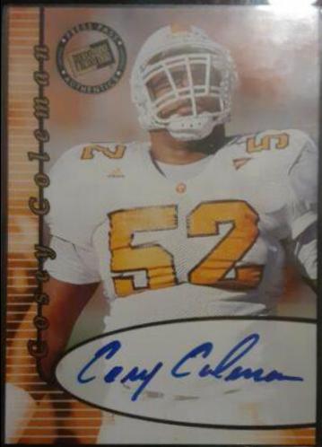 Cosey Coleman Football Cards 2000 Press Pass Autograph