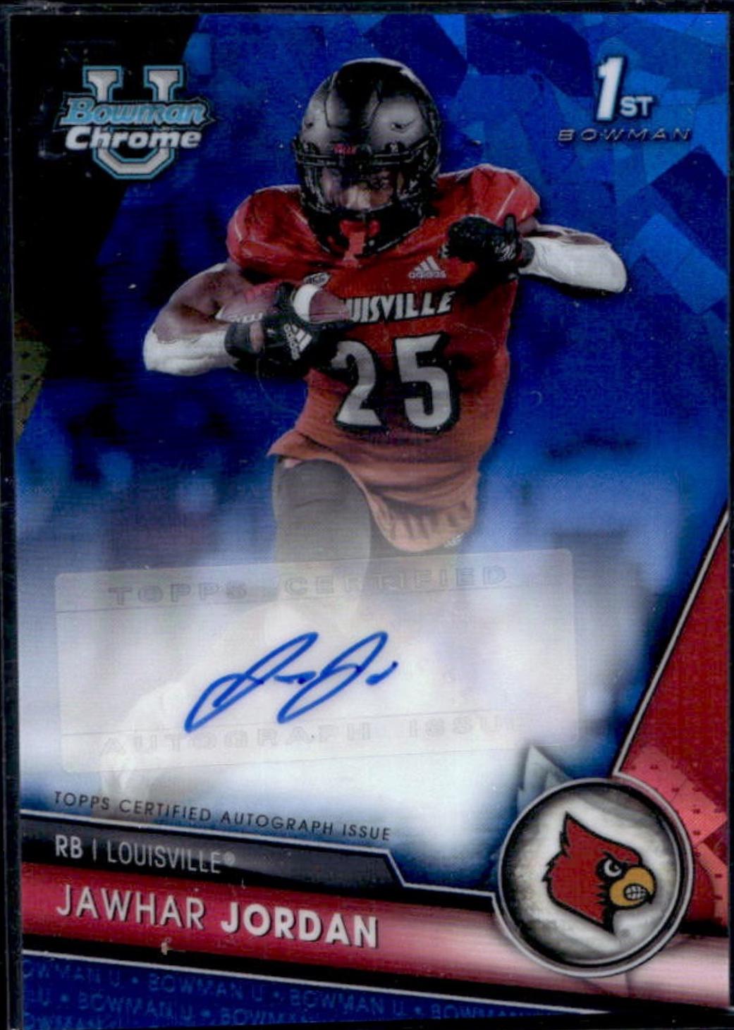 Jawhar Jordan #PA-JJO 2023 Bowman Chrome University Sapphire Prospect Autographs Football
