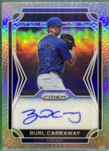 Burl Carraway #22 Baseball Cards 2021 Panini Prizm Draft Picks Autographs