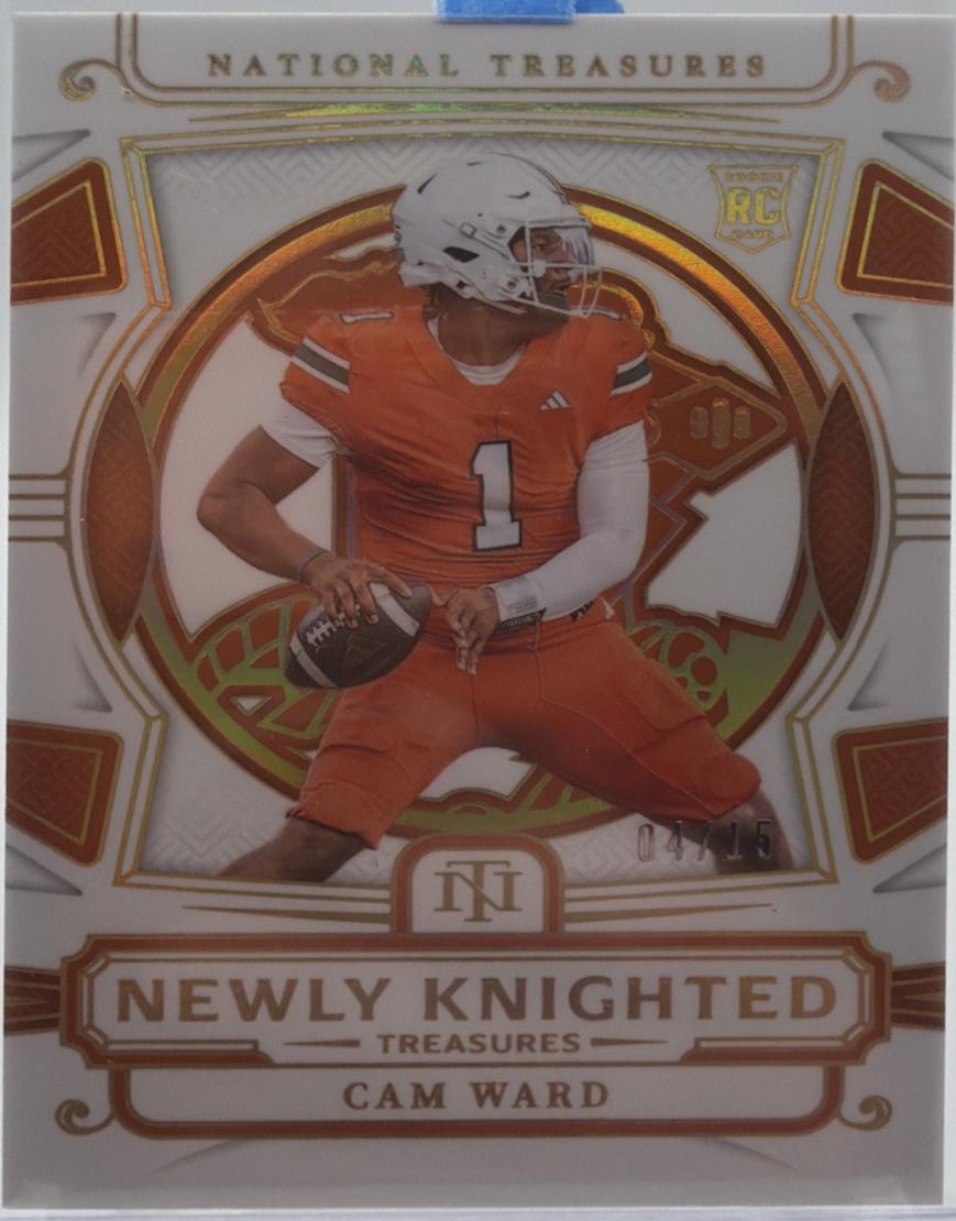 Cam Ward #4 2025 Panini National Treasures Collegiate Football Newly Knighted Treasures